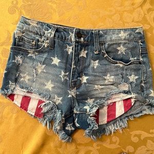 Stars and strips denim shorts Mossimo size 0/25